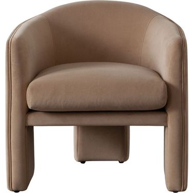 Leyah Accent Chair In Camel Performance Velvet