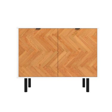 Liam Accent Cabinet In White and Wood