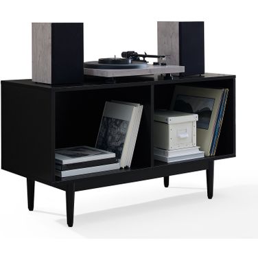 Liam Medium Record Storage Console Cabinet In Black