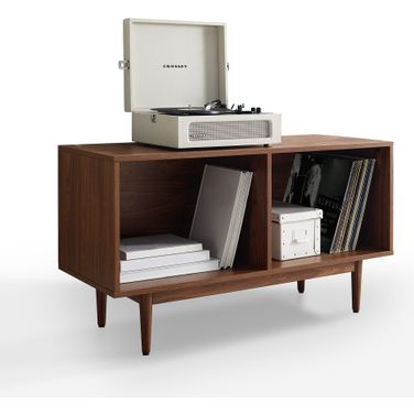 Liam Medium Record Storage Console Cabinet In Walnut
