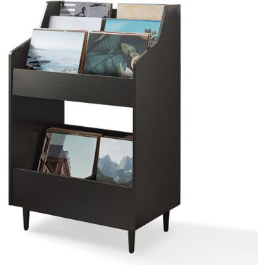 Liam Record Storage Stand In Black