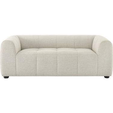 Liana Upholstered Fabric Loveseat In Linen