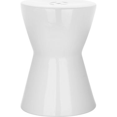 Liana White Garden Stool