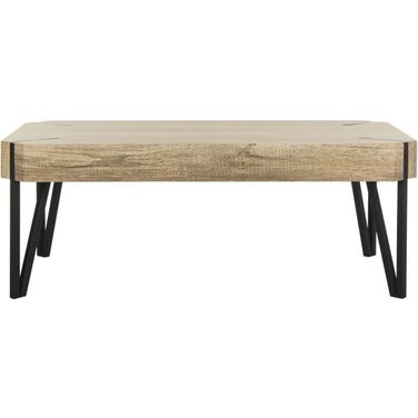 Liann Canyon Grey Rustic Midcentury Wood Top Coffee Table