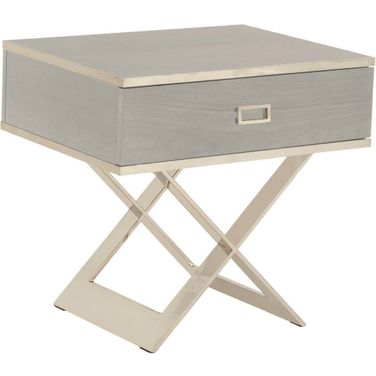 Libby Langdon Carlson End Table In Sheer Dove