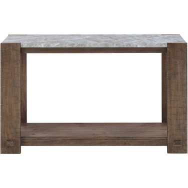 Libby Sintered Stone Sofa Table In Brown