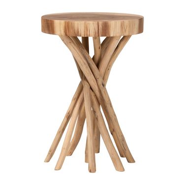 Liberte Natural Teak Wood End Table In Natural