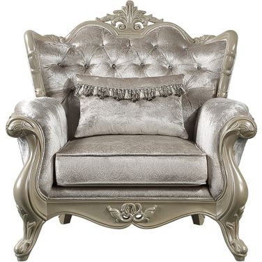 Libertee Chair with Pillow In Beige and Champagne