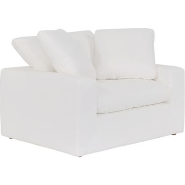 Liberty 51.5 Inch Upholstered Chair and a Half In Pearl