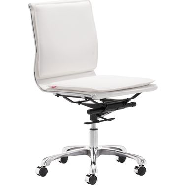 Lider Plus Armless Office Chair In White