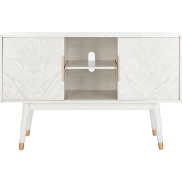 Ligia 2 Door Media Stand in White Wash