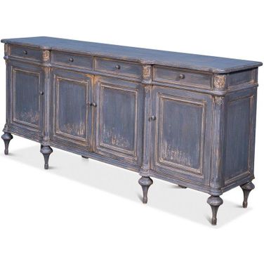Lilac Blue High Feet Sideboard