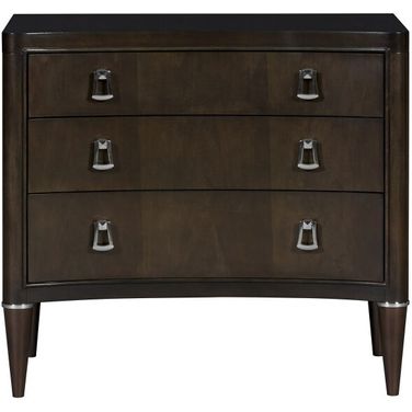Lillet Three Drawer Nightstand In Brown