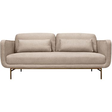 Lilou 77 Inch Fabric Sofa In Beige