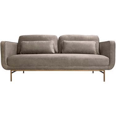 Lilou 77 Inch Fabric Sofa In Gray