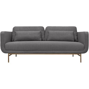Lilou 77 Inch Fabric Sofa In Dark Gray