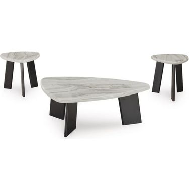 Lilyberg Table Set of 3 In Gray and Black