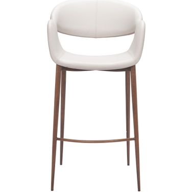 Limay Barstool In Beige and Walnut