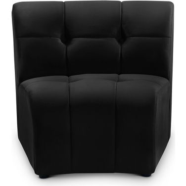 Limitless Velvet Modular Chair In Black