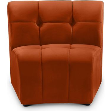 Limitless Velvet Modular Chair In Cognac