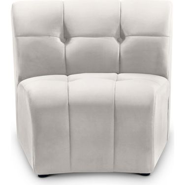 Limitless Velvet Modular Chair In Cream