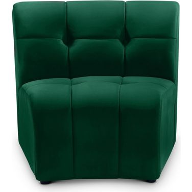 Limitless Velvet Modular Chair In Green