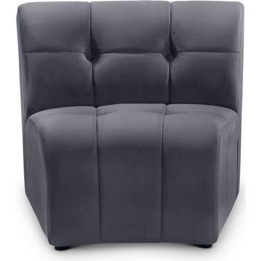 Limitless Velvet Modular Chair In Grey
