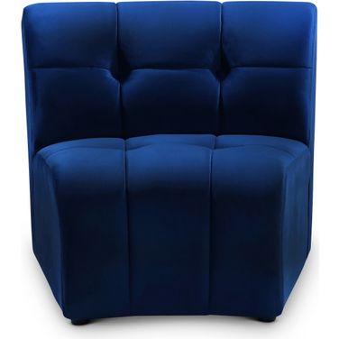 Limitless Velvet Modular Chair In Navy