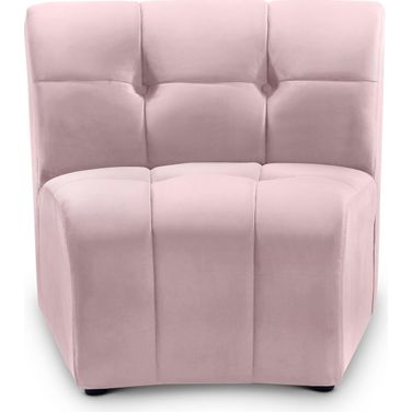 Limitless Velvet Modular Chair In Pink