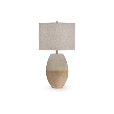 Linas Table Lamp In Cream and Beige