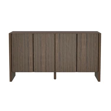 Linda Modern 4-Shelf 60" Sideboard in Walnut Brown