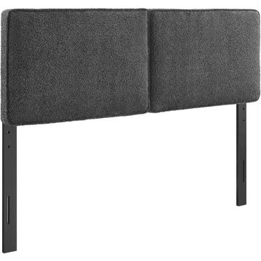 Lindee Boucle Fabric King Headboard In Slate