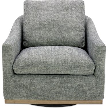 Linden Swivel Chair In Slated Moss