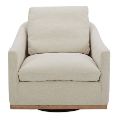 Linden Swivel Chair In Soft Beige