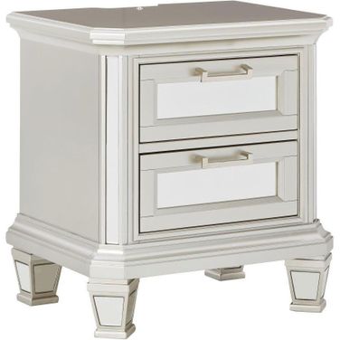 Lindenfield Silver Two Drawer Night Stand