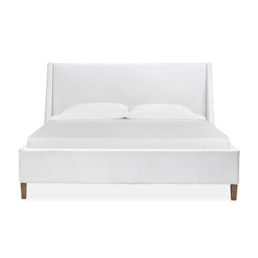 Lindon California King Upholstered Island Bed In Wheat