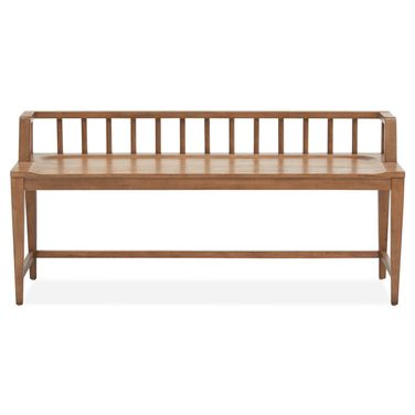 Lindon Low Back Arm Bench In Belgian Wheat