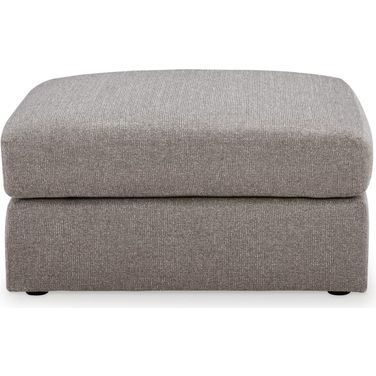 Lindon Oversized Accent Ottoman In Smoke