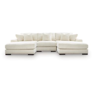 Lindyn 3-Piece Sectional with Double Chaise In Ivory