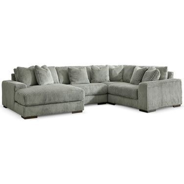 Lindyn 4-Piece Sectional with LAF Chaise In Fog