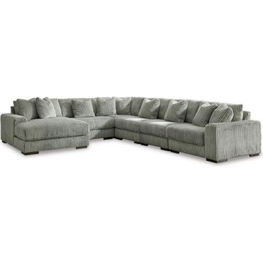 Lindyn 6-Piece LAF Sectional With Chaise In Fog