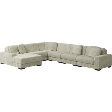Lindyn 6-Piece LAF Sectional With Chaise In Ivory
