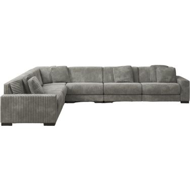Lindyn 6-Piece Sectional In Fog