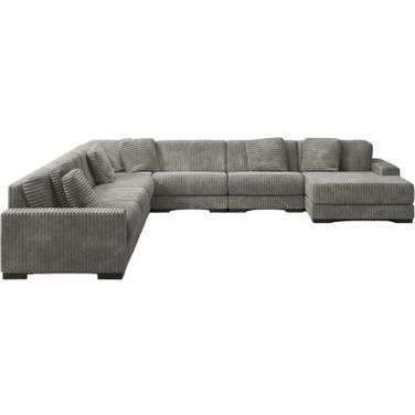 Lindyn 7-Piece RAF Chaise Sectional In Fog