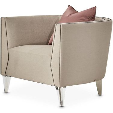 Linea Matching Accent Chair In Metallic/Silver Mist