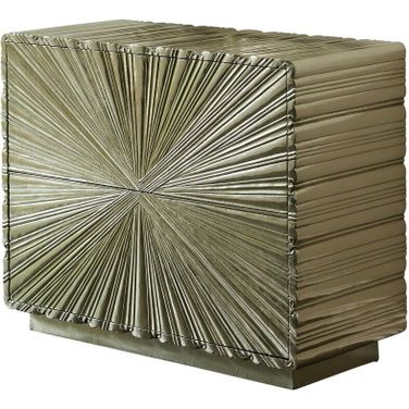 Linenfold Two In Drawer Chest In Silver