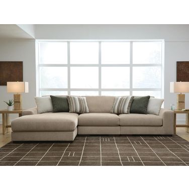 Linenhause 3-Piece Sectional Sofa Chaise In Dune