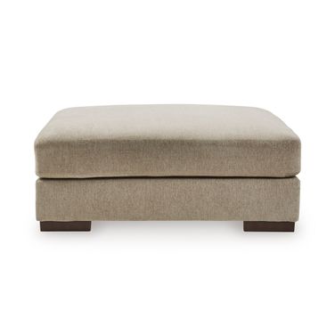 Linenhause Oversized Accent Ottoman In Dune