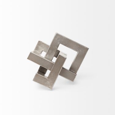 Link Small Metal Sculpture Decorative Object In Silver
