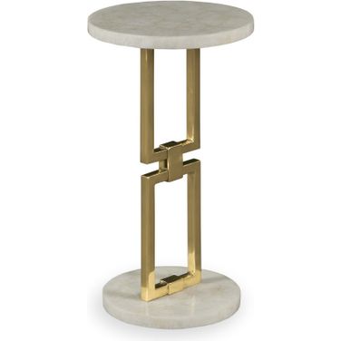 Links Accent Table In Antique Brass